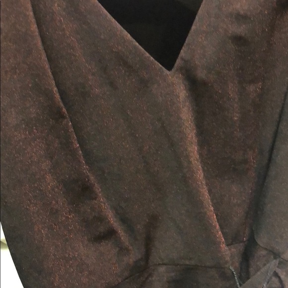 Cache black & shimmer red halter top w tie - Picture 2 of 3